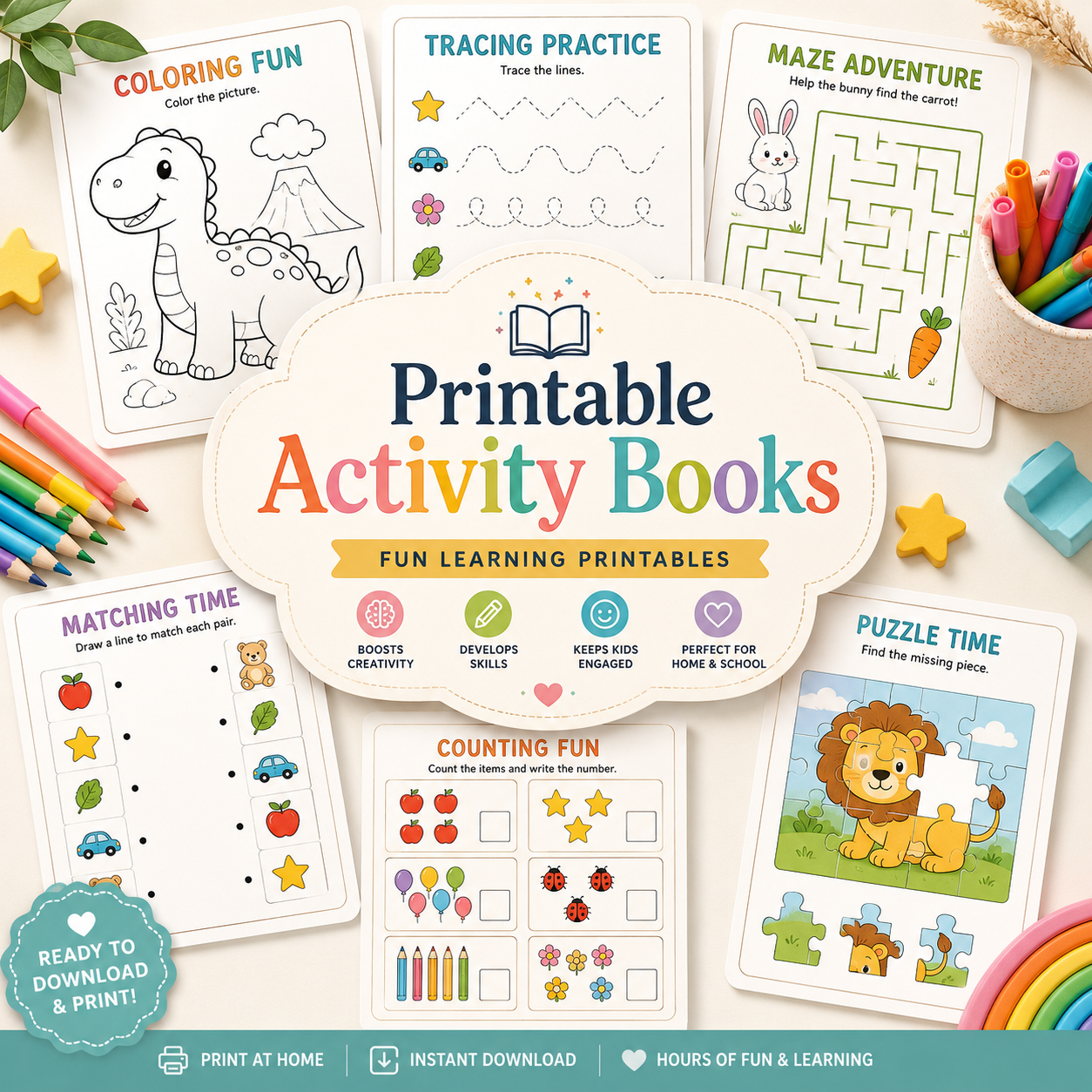 PRINTABLE COLORING & ACTIVITY BOOKS