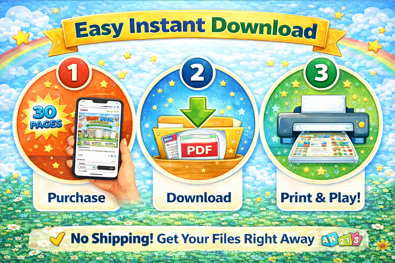Busy Book Printable for Kids Ages 4-8 | 30 Activity Pages PDF