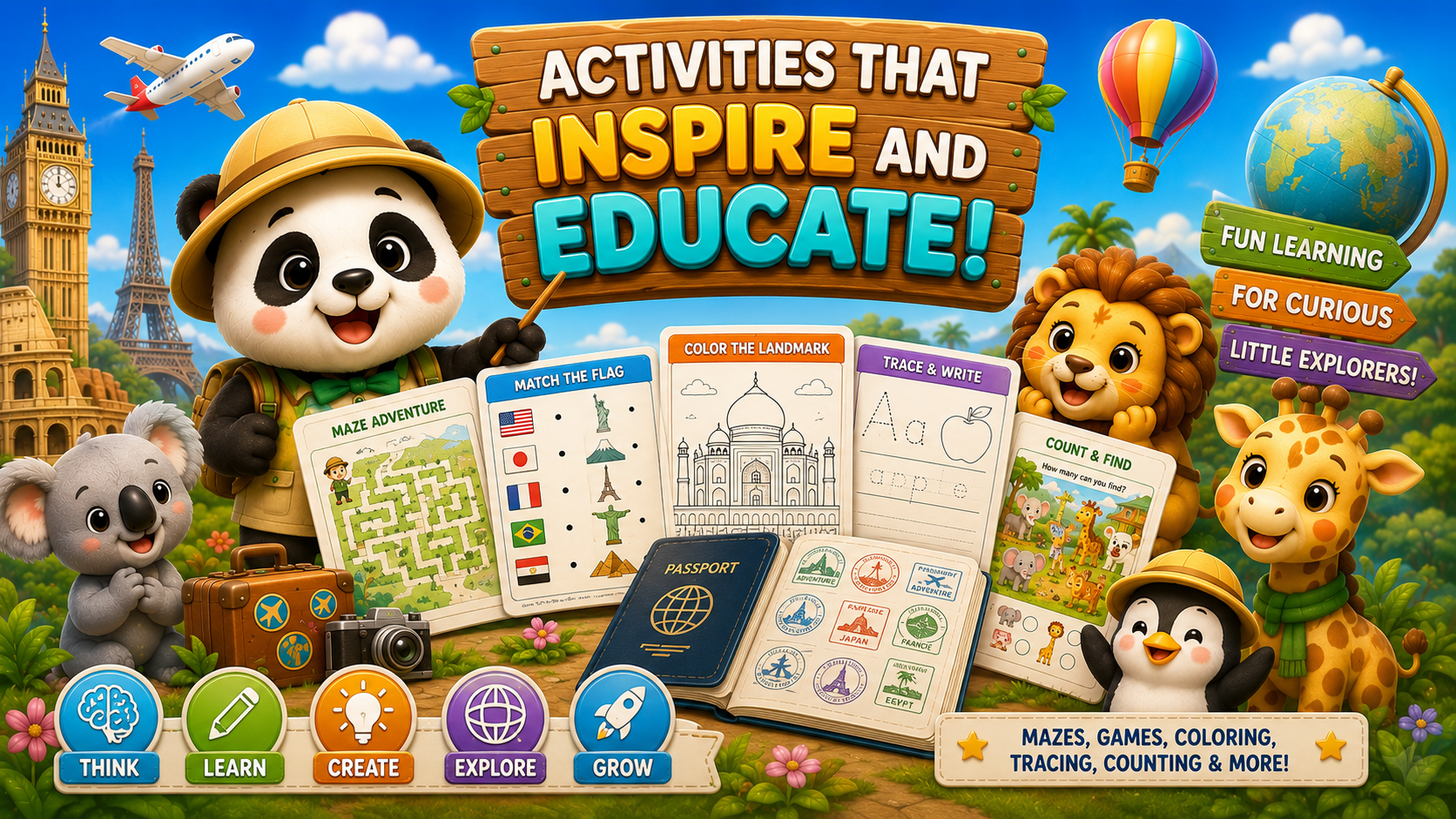 Cute Animals Around the World Vol. 2 | Printable PDF | Ages 4–9