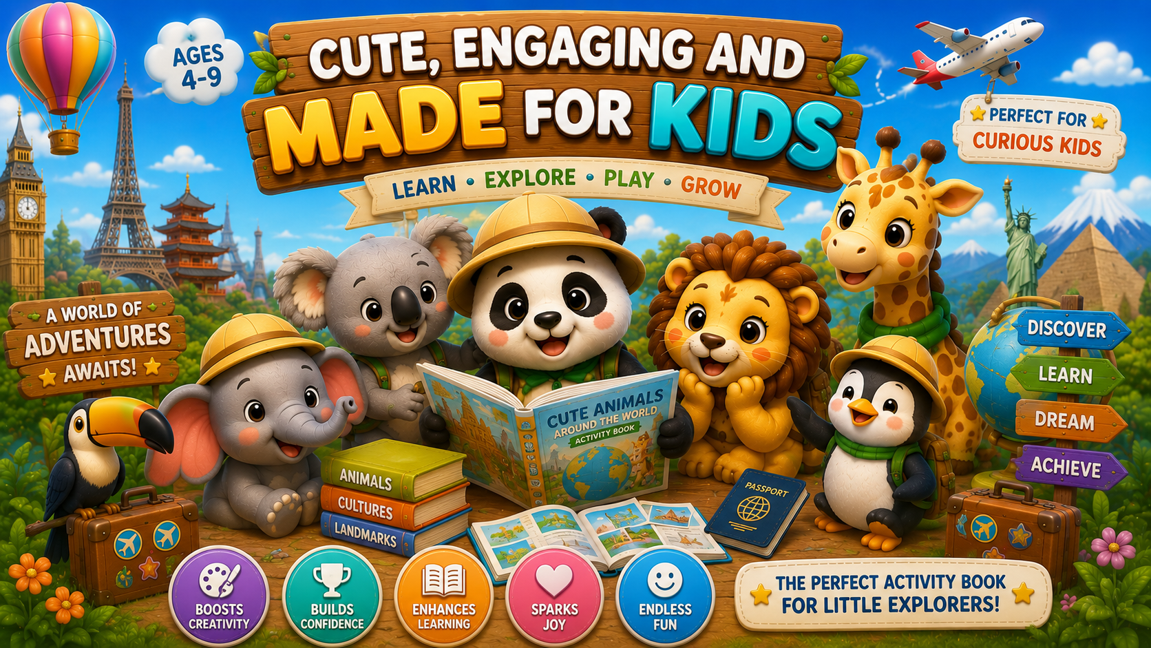 Cute Animals Around the World Vol. 2 | Printable PDF | Ages 4–9