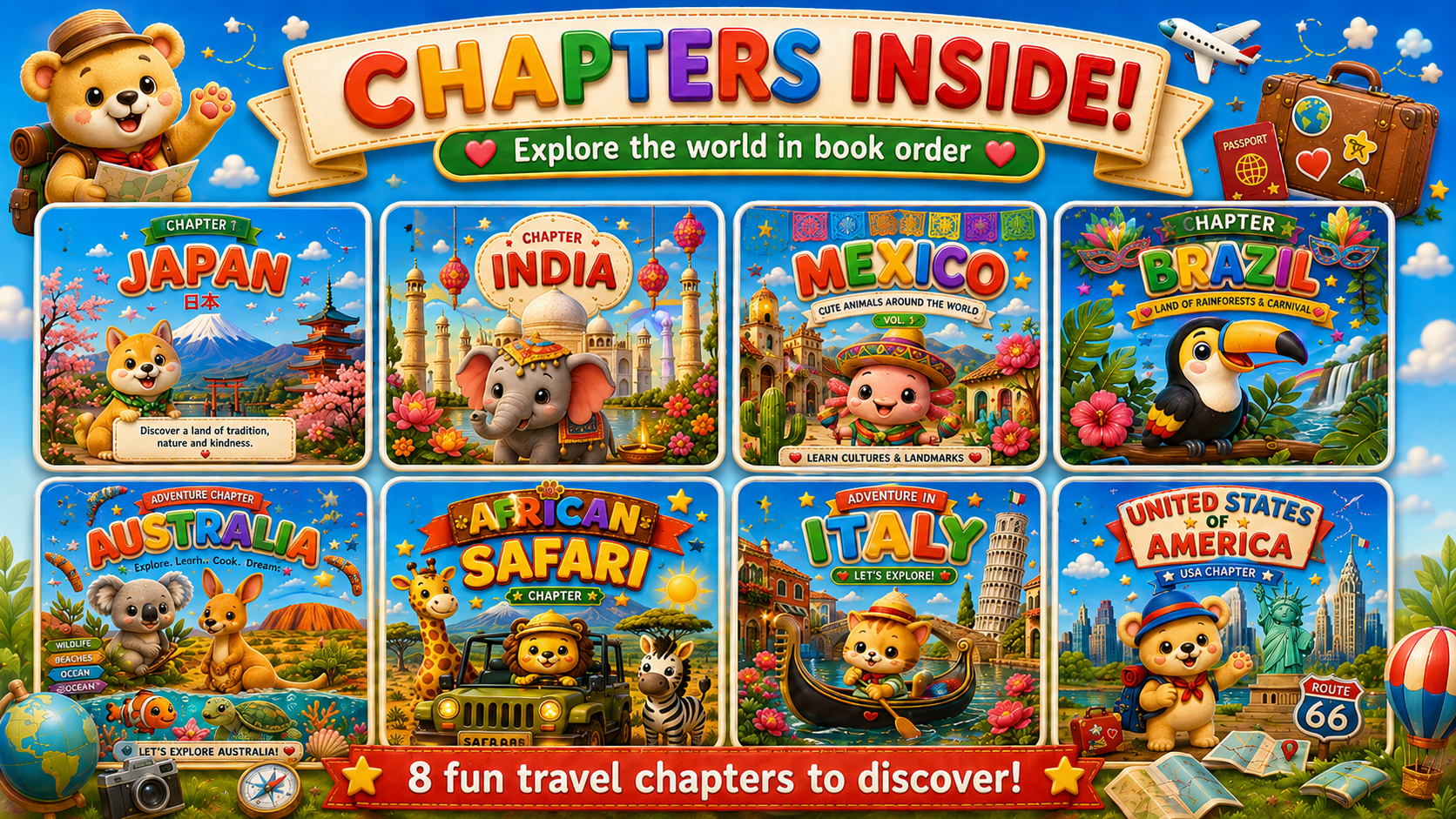 Cute Animals Around the World Vol. 2 | Printable PDF | Ages 4–9