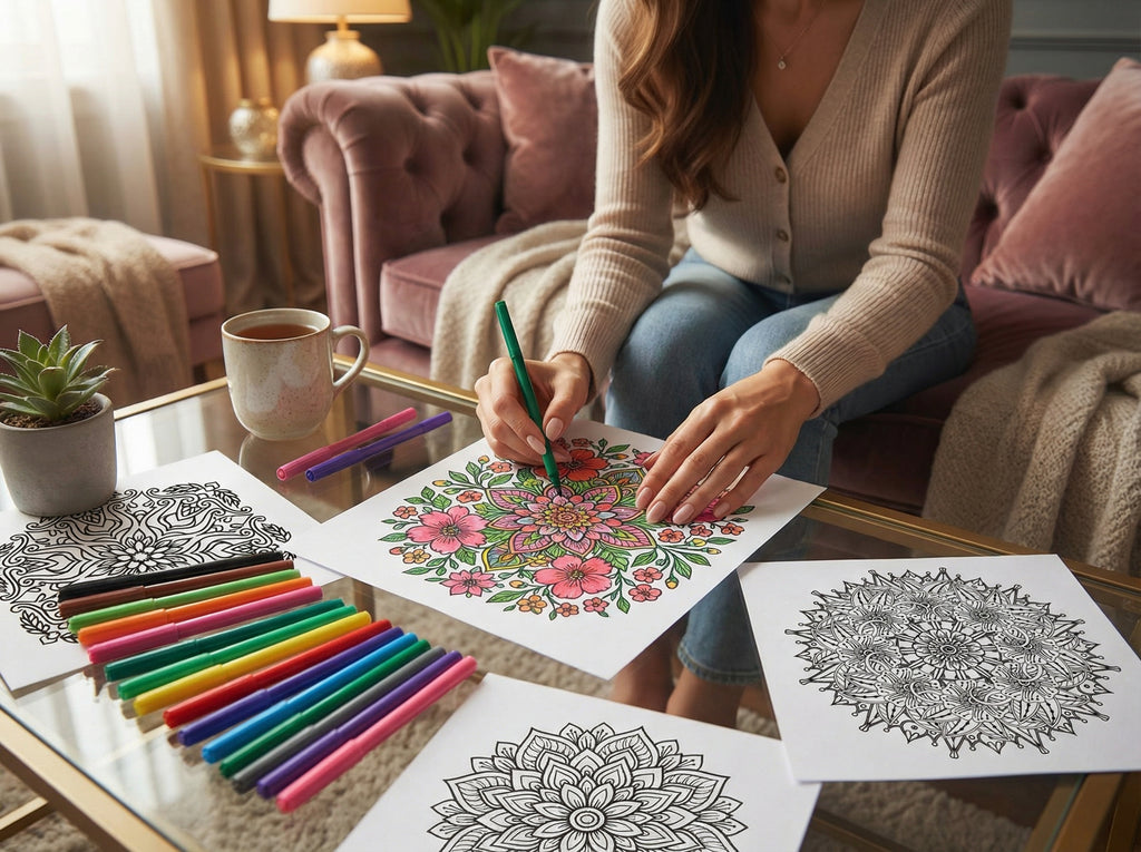 The Magic of Mandala Coloring Book for Adults | 38 Printable Mandala Pages | Digital PDF Vector Coloring Book