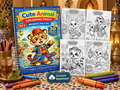 Cute Animal Coloring Pages Vol 3 for Kids Ages 4-8 | Moroccan Fun Coloring Book | 30 Easy Pages | Printable PDF